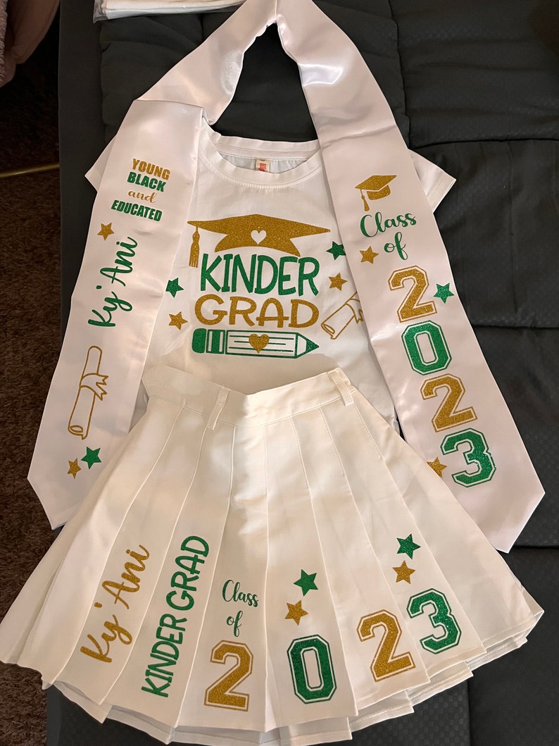 Graduation Skirt Set, Graduation Outfit, Class of 2024, Grad Set image 5