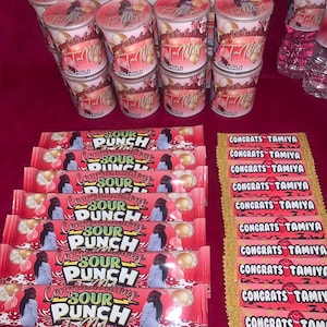 Custom Graduation Party Favors: Assembled Chip Bags, Candy Wrappers