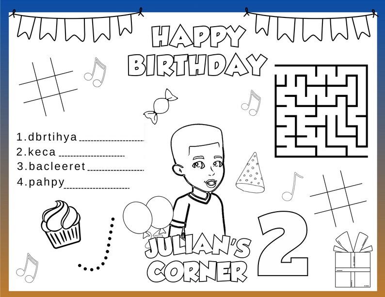 Gracies Corner Coloring Page, Gracies Corner Activity Sheet, Boys