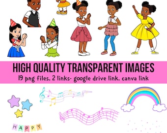 Gracie Corner Clipart Bundle | Birthday PNG Images | Transparent PNG Digital Download