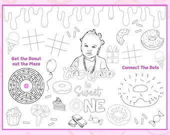 Sweet One coloring Page, Sweet One Birthday, Sweet One Activity Sheet