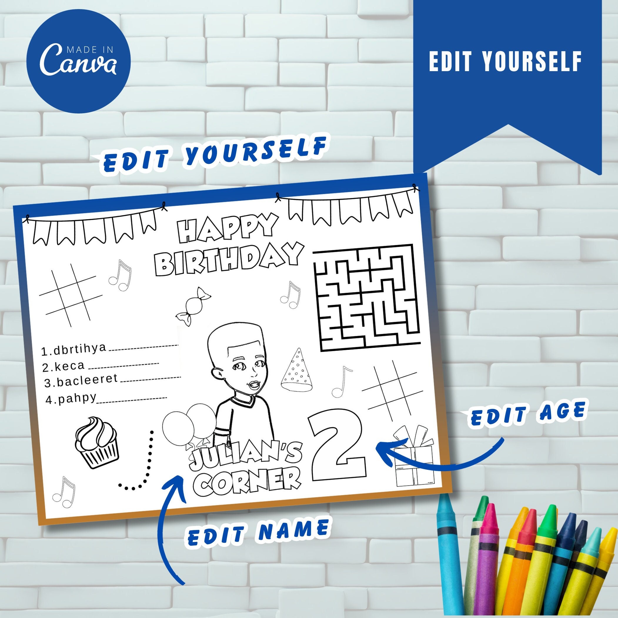 Gracies Corner Coloring Page, Gracies Corner Activity Sheet, Boys