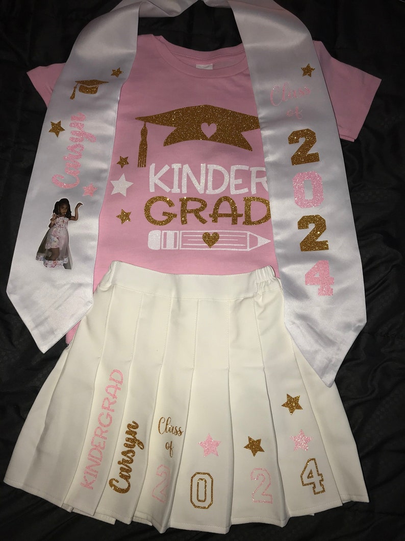 Graduation Skirt Set, Graduation Outfit, Class of 2024, Grad Set image 1