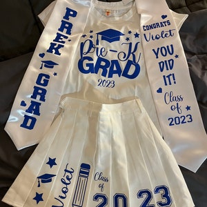 Graduation Skirt Set, Graduation Outfit, Class of 2024, Grad Set image 6