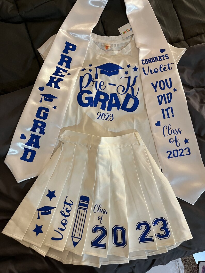 Graduation Skirt Set, Graduation Outfit, Class of 2024, Grad Set image 6