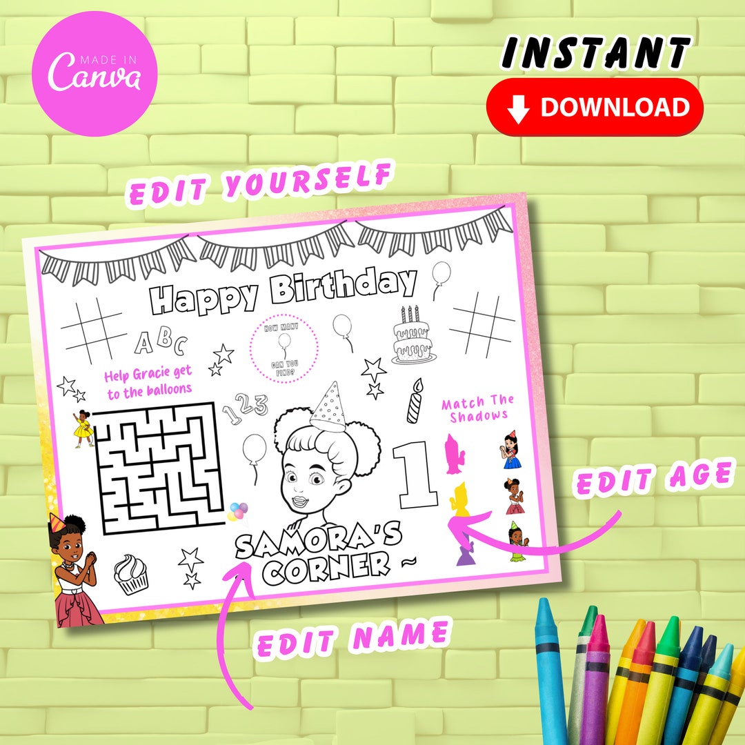 Gracies Corner Coloring Page, Gracies Corner Activity Sheet, Digital