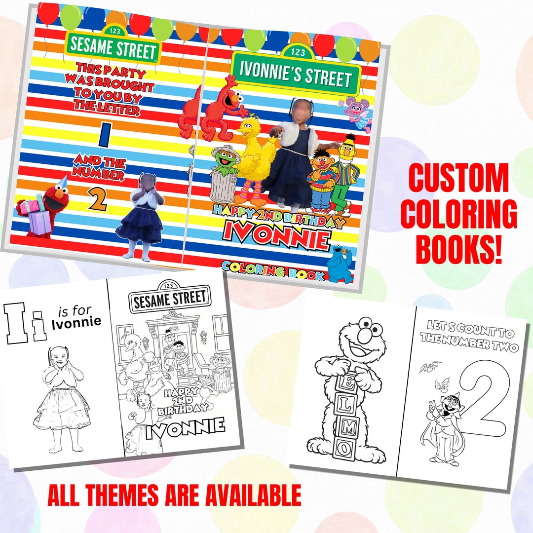 Custom Coloring Book, Birthday Coloring Book, Coloring Book and Crayons ...