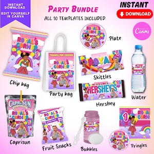 Gracie&#39;s Corner Birthday Party Bundle: 9 Templates (Digital Download)