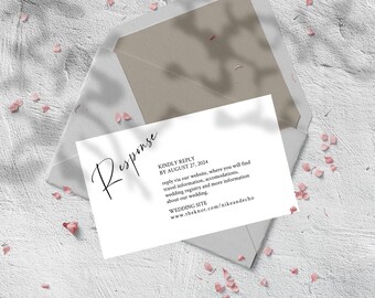 Cute Response Card | Wedding Response Card | Wedding Reply Postcard | BOHO Wedding RSVP Card | Modern RSVP Card | Printable Reply Card | A1