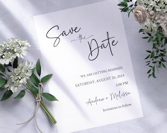 Minimalist Save the Date Template | Modern Save the Date Invite | Simple Save the Date | Boho Save the Date Cards | Editable Template | A1