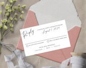 Modern Response Card | Simple Wedding Response Card | Minimalist Wedding Reply Postcard | Cute Wedding RSVP Card | Modern RSVP Card |A1