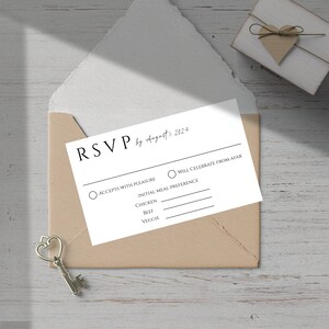 Minimalistische Hochzeitsantwortkarte | Moderne Antwortkarte | Hochzeits-Postkarte |Hochzeits-Beilage | Druckbare Antwortkarte | Antwortkarte Hochzeit | A1