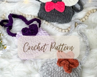 Modello all'uncinetto per borsa Mimi Toddler: fiore, cuore, borsa di Minnie (PDF)