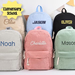 Personalized Embroidery Kids Backpack, Custom Primary school Kids School Bag,Monogram Backpacks for Girls Boys,Birthday Gifts,Back to School