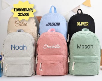 Personalized Embroidery Kids Backpack, Custom Primary school Kids School Bag,Monogram Backpacks for Girls Boys,Birthday Gifts,Back to School