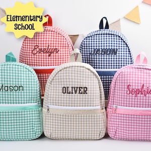 Personalized Embroidery Kids Backpack, Custom Primary school Kids School Bag,Monogram Backpacks for Girls Boys,Birthday Gifts,Back to School