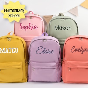 Personalized Embroidery Kids Backpack, Custom Primary school Kids School Bag,Monogram Backpacks for Girls Boys,Birthday Gifts,Back to School
