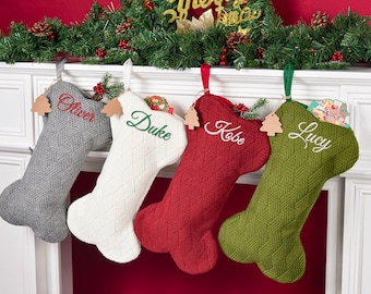 2026 Embroidered Christmas Stocking, Knitted Family Stocking, Personalized Xmas Stocking with Name,Holiday Stockings,Christmas Family Gifts
