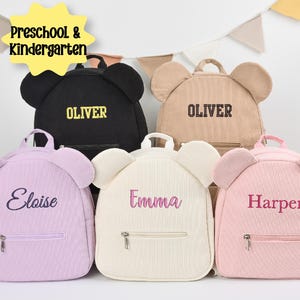Personalized Embroidery Kids Backpack, Custom Bear school Kids School Bag,Monogram Backpacks for Girls Boys,Birthday Gifts,Back to School