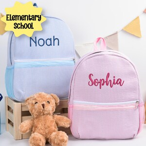 Personalized Embroidery Kids Backpack, Custom Primary school Kids School Bag,Monogram Backpacks for Girls Boys,Birthday Gifts,Back to School