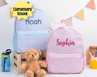 Personalized Embroidery Kids Backpack, Custom Primary school Kids School Bag,Monogram Backpacks for Girls Boys,Birthday Gifts,Back to School