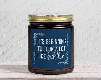 クリスマスキャンドル | 面白いクリスマスキャンドル | 皮肉なクリスマスの名言 | F This | クリスマスデコレーション | 面白い同僚へのクリスマスプレゼント | 9オンスサイズ