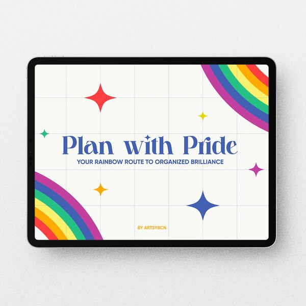 LGBTQ planner, Daily rainbow planner, weekly rainbow planner, pride month, Daily LGBT planner