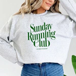 Sunday Running Club Sweatshirt - Cozy Athletic Pullover for Joggers - Perfect Gift for Runners and Fitness Enthusiasts