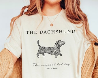 Custom Dachshund Tee - Personalized Text & Dog Image - Unique Pet Lover Clothing - Perfect Gift for Dog Owners