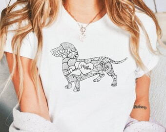 Cute 'Dachsmother' Dachshund T-shirt - Comfy tee for Dog Enthusiasts - Unique Gift for Dachshund Moms & Dads