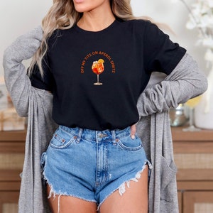 Off My Tits On Aperol Spritz T-Shirt, Fun Cocktail Graphic Tee, Casual Summer Drink Shirt, Unique Gift for Cocktail Enthusiasts image 4