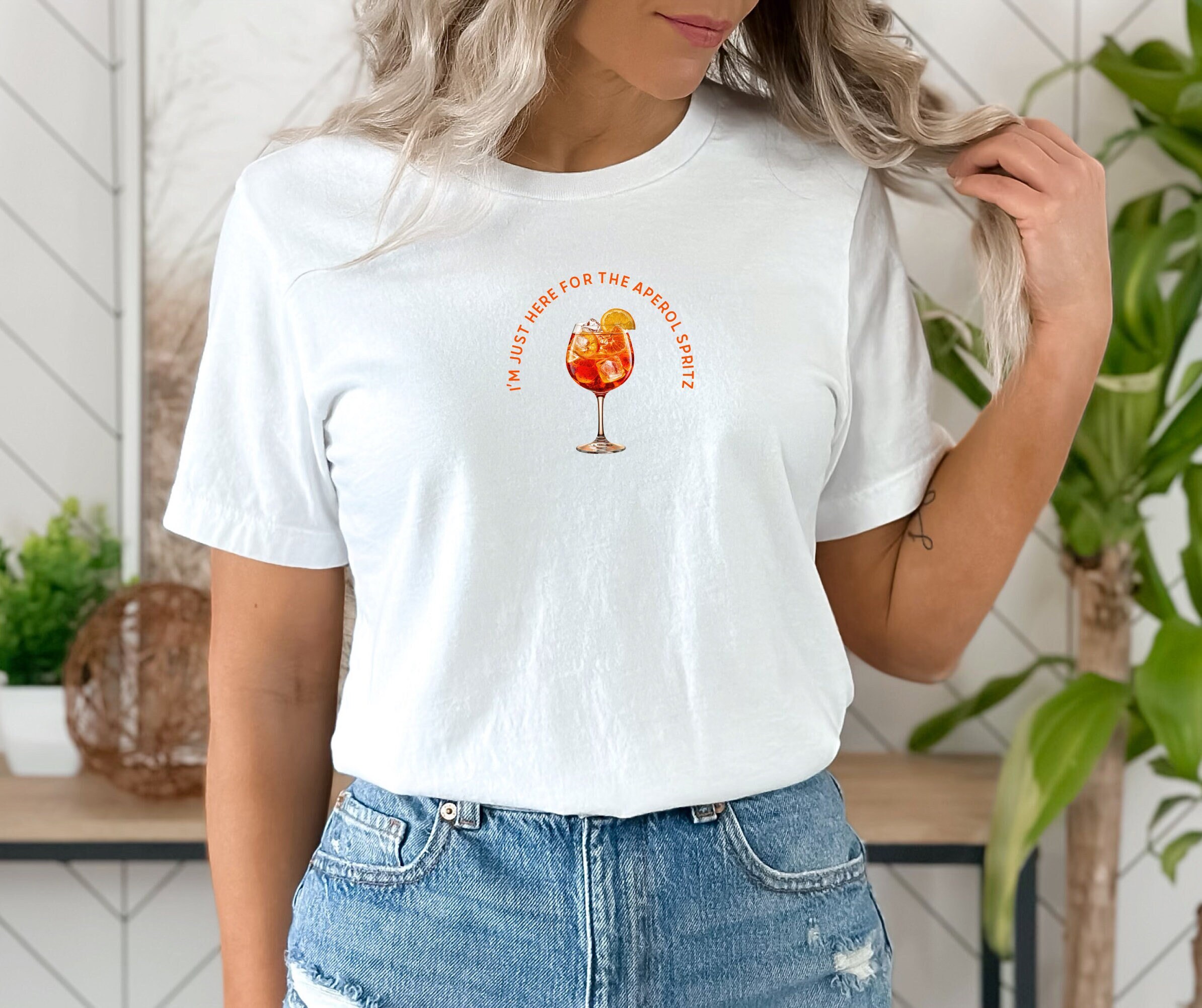 【AWW MAGAGINE】L'APÉRO TEE I'm Just Here for the Aperol Spritz T-shirt, Fun Cocktail