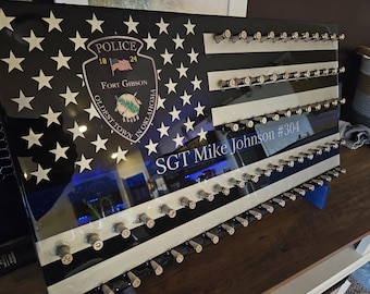 Epoxy Flag Challenge Coin Boards with Casings