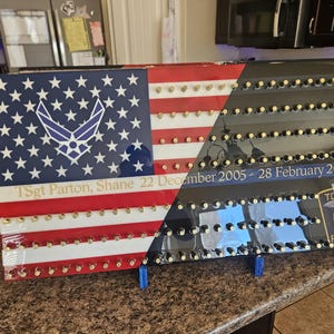 Dual Flag Epoxy Challenge Coin Boards with Casings
