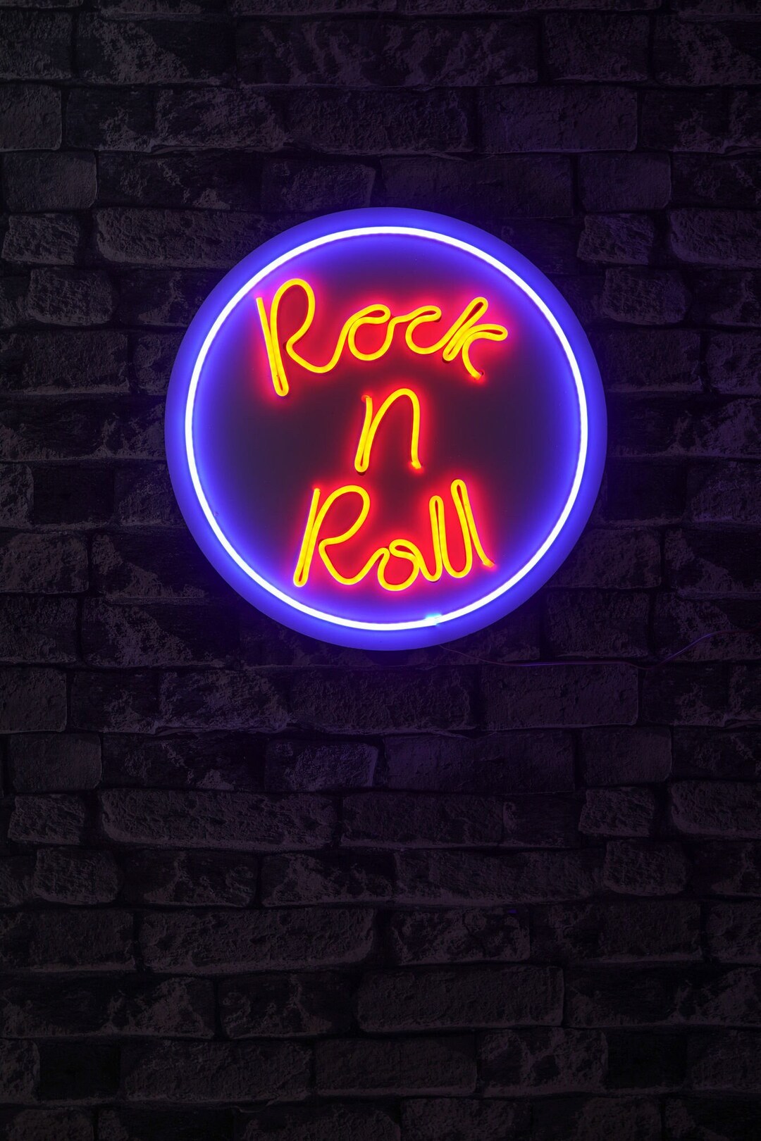 Rock N Roll Neon Sign Rock N Roll Neon Wall Decor Rock N Roll Led Light
