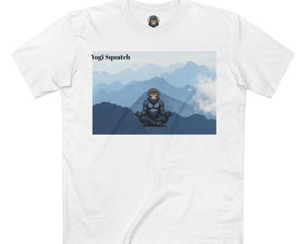 Yogi Squatch Adult Tee, Sasquatch Shirt, Mindfulness T-Shirt, Nature Lover Gift, Outdoor Adventure Apparel