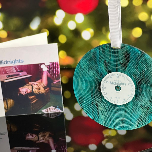 Midnights Ornament in Jade Green—Mini Vinyl for your Christmas Tree