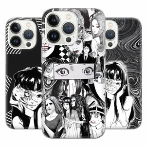 Étui de téléphone manga horreur japonais pour iPhone 16 Pro, 15, 14, 13, 12, 11, Google Pixel 9 Pro, 8, 7A, Samsung Galaxy S24 fe, A16,