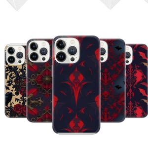 Vampire Phone Case Dracula Cover for iPhone 16e, 15, 14, 13, 12, 11, Google Pixel 9 Pro, 8, 7A, Samsung S25 edge, S24 FE, A71, A36