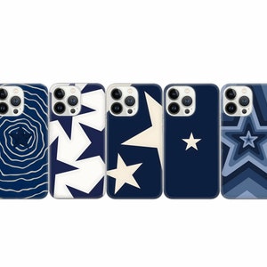 Funda para teléfono Blue Star: cubierta de goma de gel luminosa