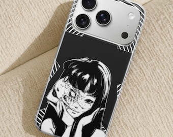 Horror Manga iPhone Case, Junji Ito Inspired Dark Anime Art Cover
