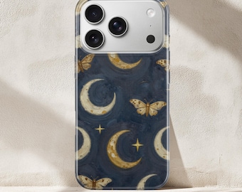 Cover per telefono celestiale e stregonesca, cover botanica gotica, protezione flessibile in gel TPU.