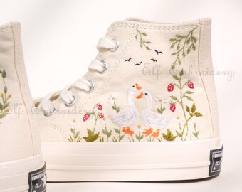 Custom Embroidered Converse Chuck Taylor 1970s: Personalized Goose Shoes