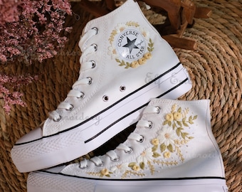 Custom Embroidered Converse Chuck Taylor 1970s: Floral Sneakers