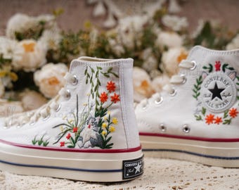 Tênis Converse Chuck Taylor Cat dos anos 70 com bordado personalizado