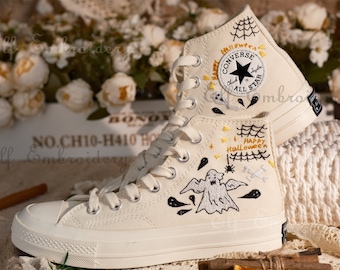 Halloween Embroidered Converse Chuck Taylor Shoes: Spooky Custom Sneakers