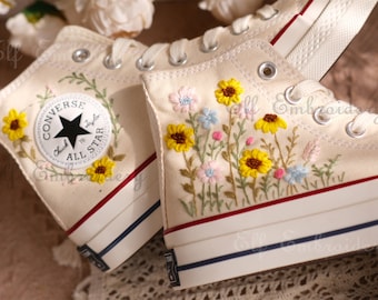 Individuell bestickter Converse Chuck Taylor 1970s: Florales Design