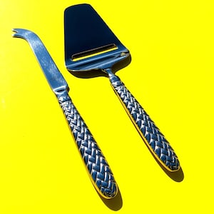 Ralph Lauren EQUESTRIAN BRAID Stainless 18/10 Flatware Cheese  Knife & Plane