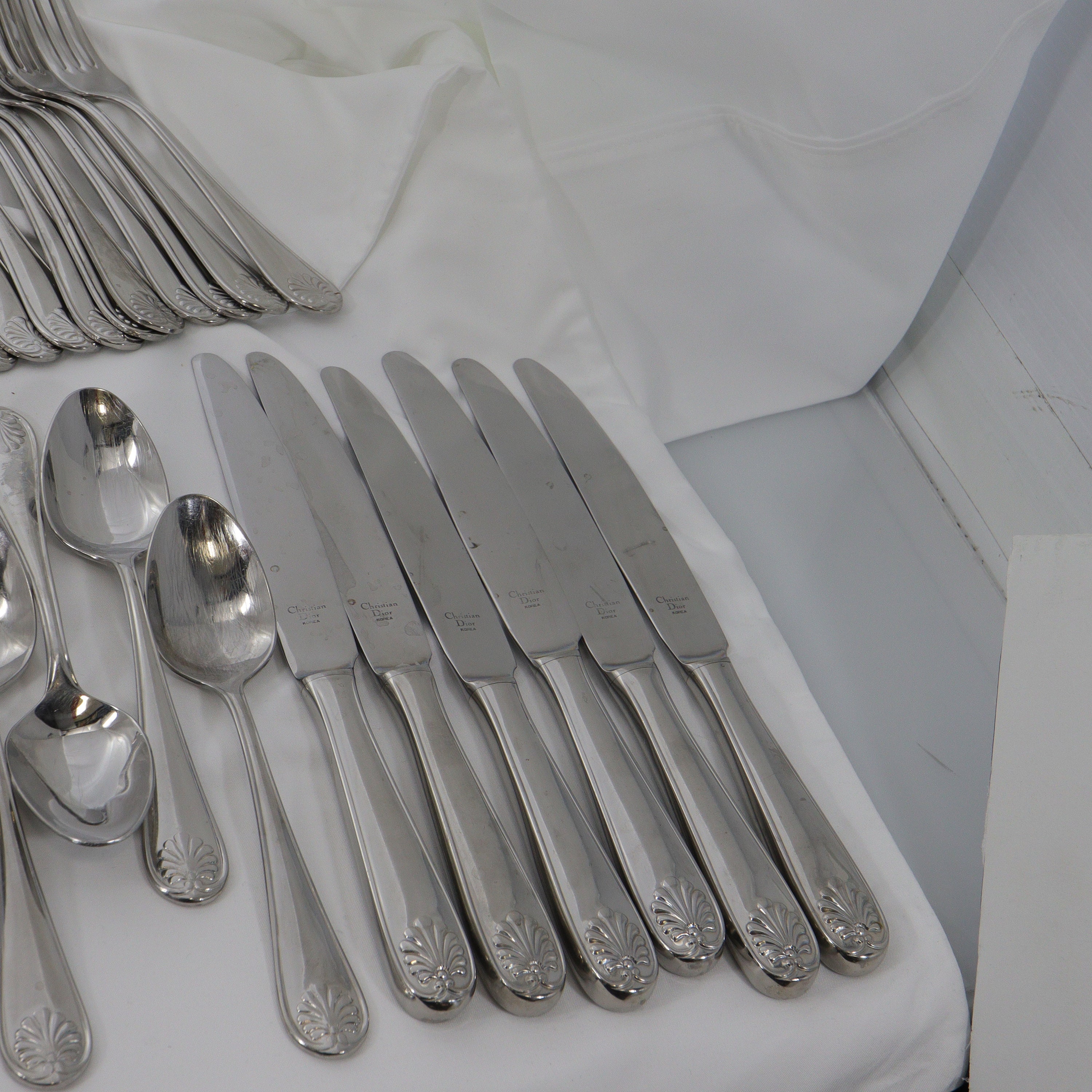 Christian Dior COQUILLE Stainless Shell Tip Korea Silverware Flatware