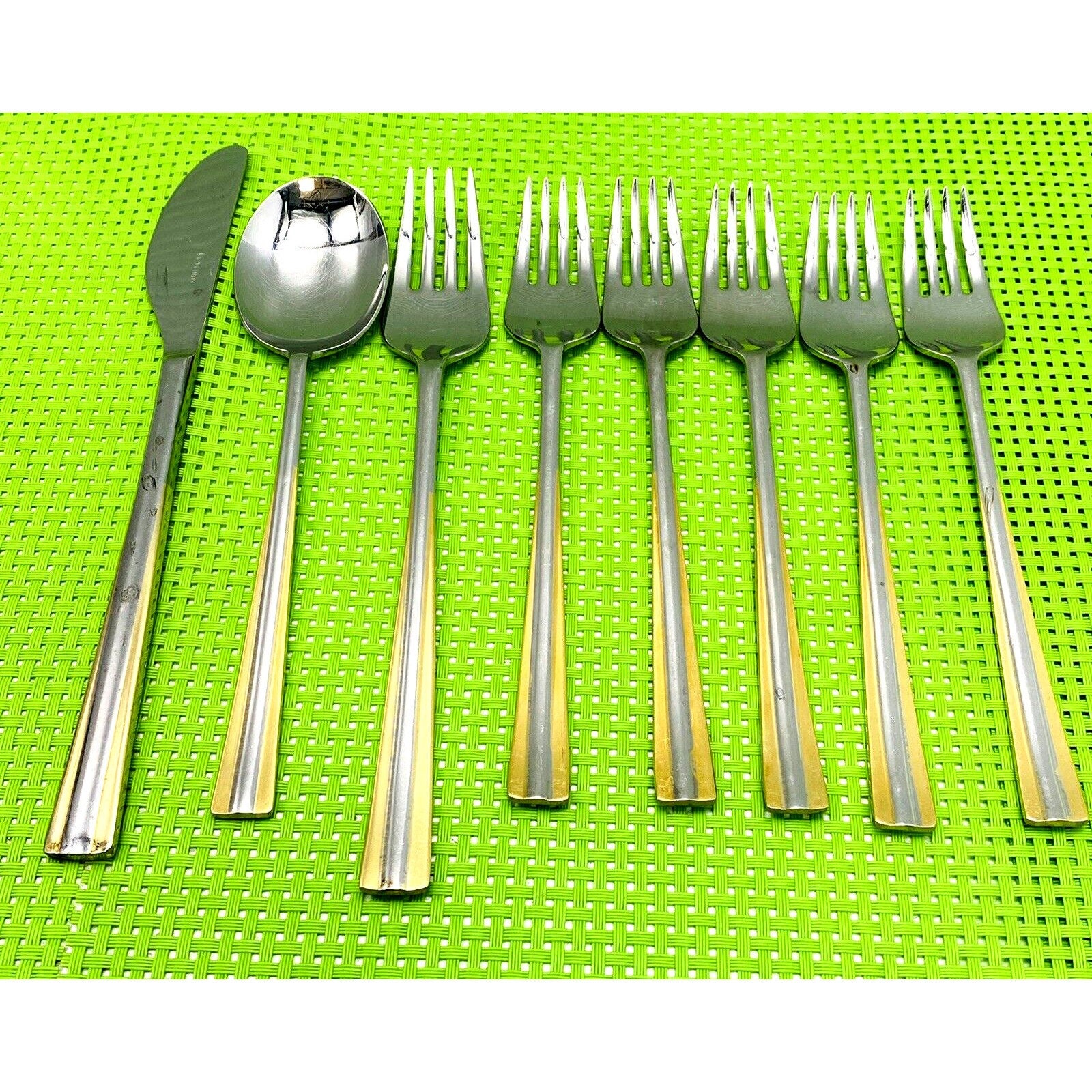 Breakfast Cutlery Set, Green Mother of Pearl, 3 pieces EME